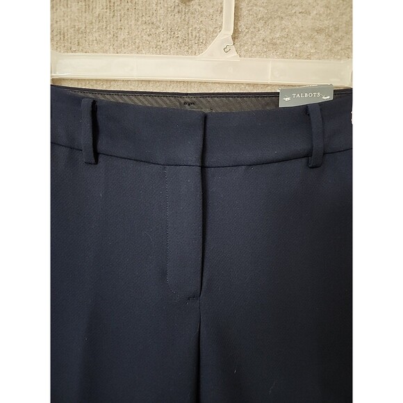 Talbots Hampshire Ankle Dress Pants Womens 6 Navy Blue Straight Leg Stretch NEW - Picture 3 of 10
